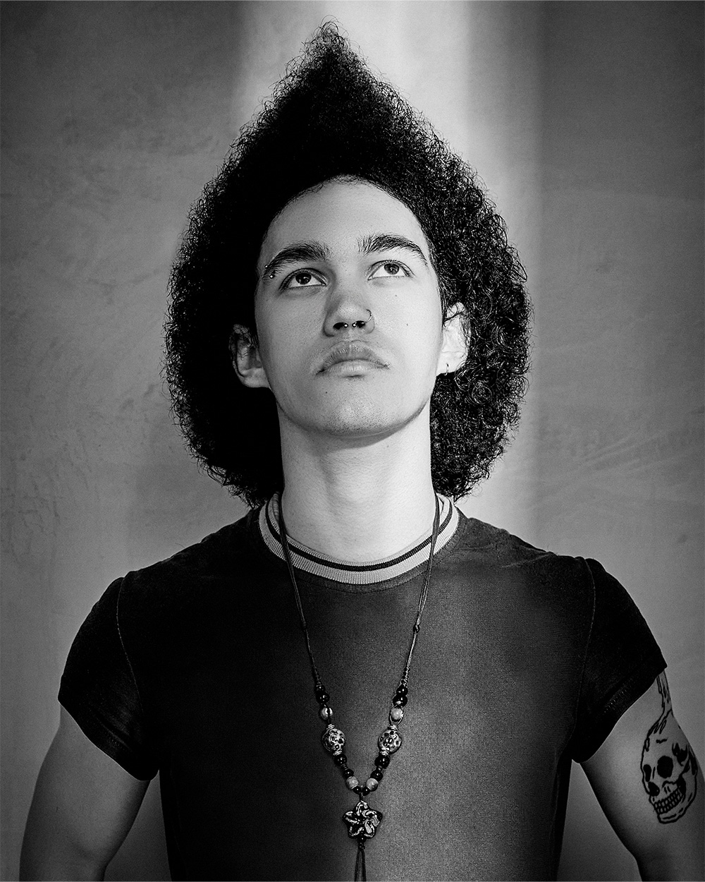 Pointed afro, look 07